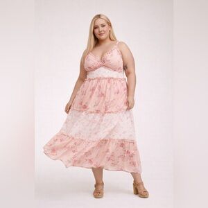 Torrid Chiffon Tiered Floral Maxi Dress - Women's